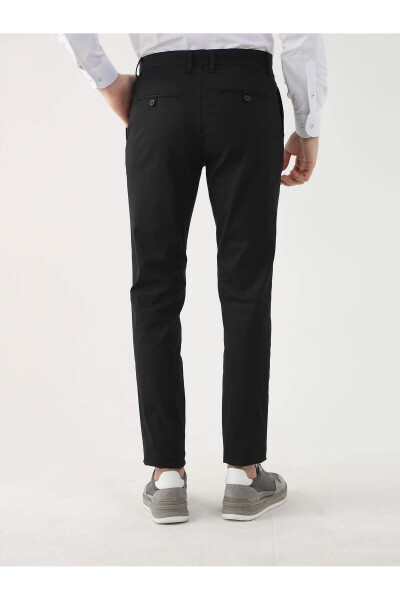 Black Men's Plain Casual Pants - 95282 - 12