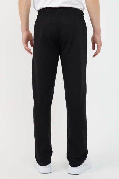 Black Men's Zippered Sweatpants - 4