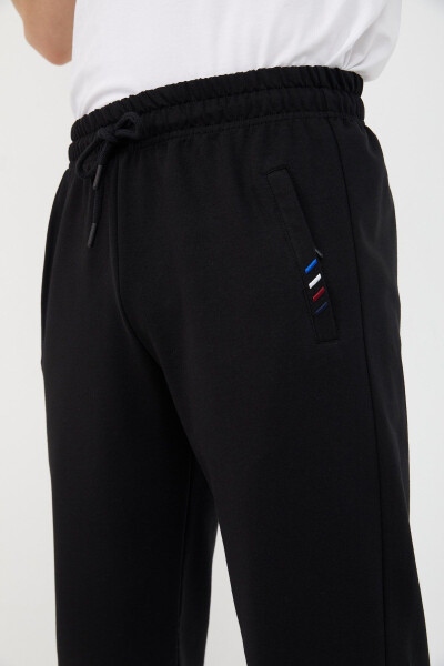 Black Men's Zippered Sweatpants - 5