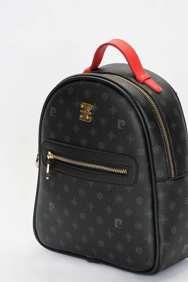 Black Monogram Women's Backpack 05PO22Y1541 - 6