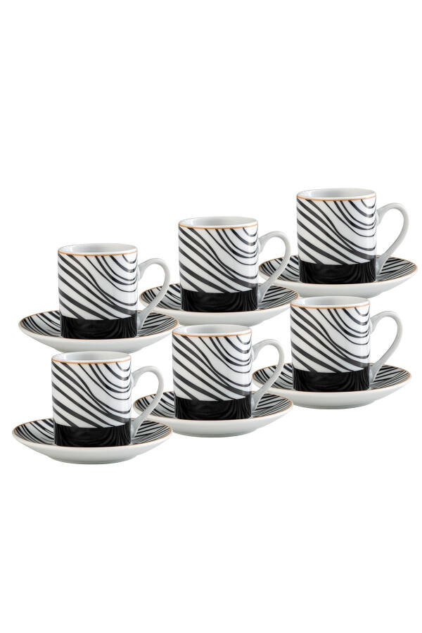 Black Nera 6-Piece Coffee Cup Set 90 ml - 3