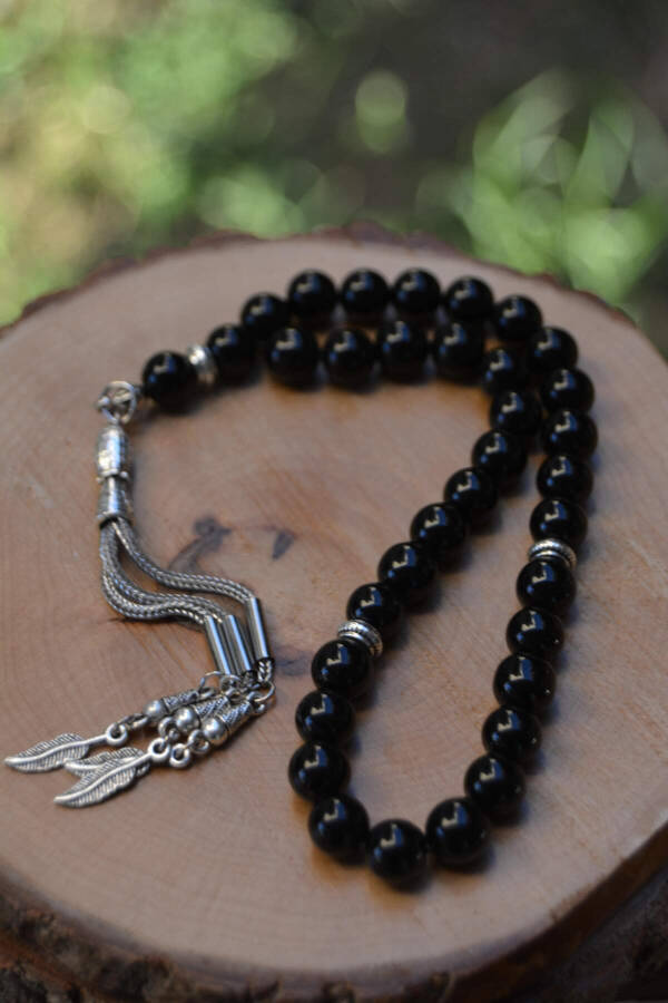 Black Onyx Natural Stone Prayer Beads Gift for Men - 2