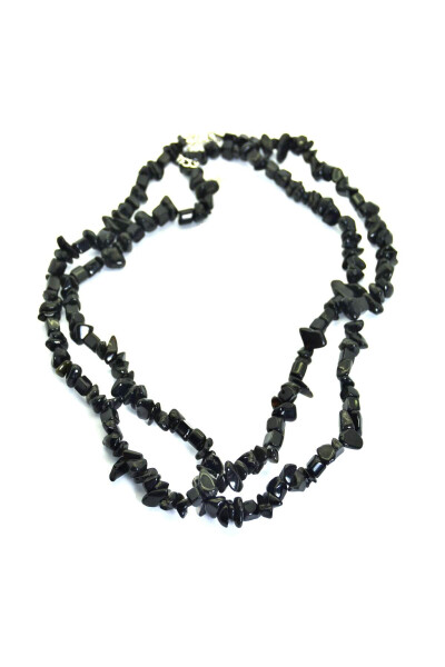 Black Onyx Natural Stone Short and Long Necklace for Women - 3