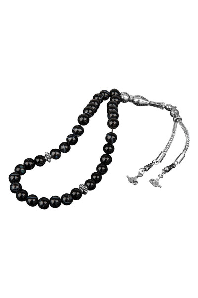 Black Onyx Prayer Beads (33 beads - 8mm) - 2