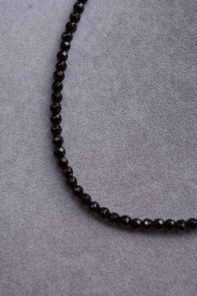 Black Onyx Stone Necklace for Women - 3