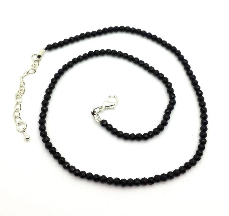 Black Onyx Stone Necklace for Women - 4