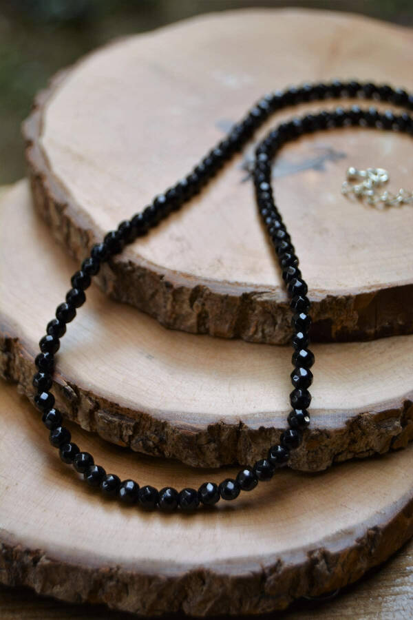 Black Onyx Stone Necklace for Women - 6