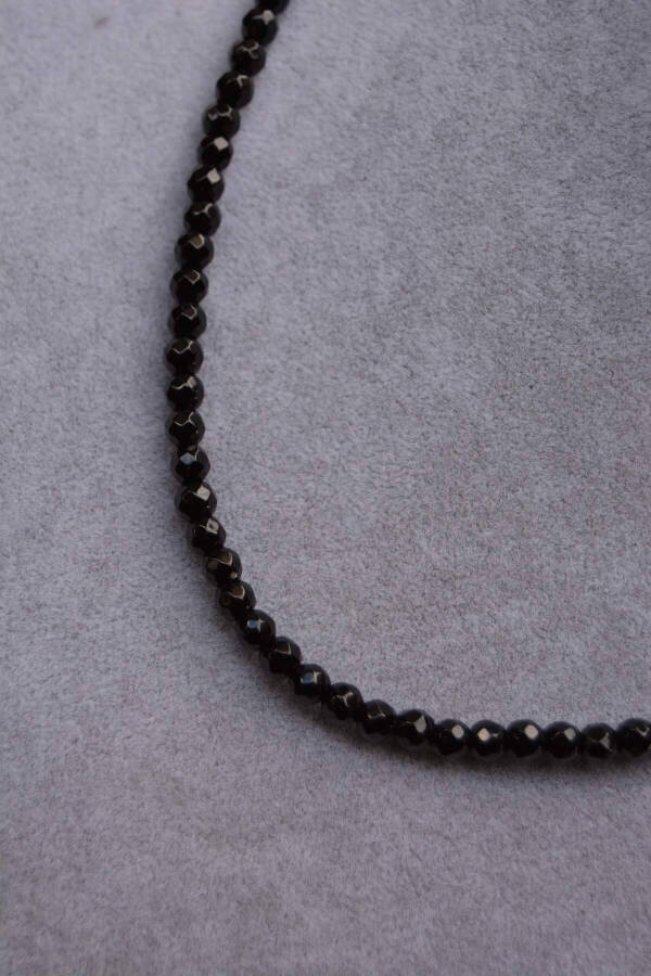 Black Onyx Stone Necklace for Women - 7