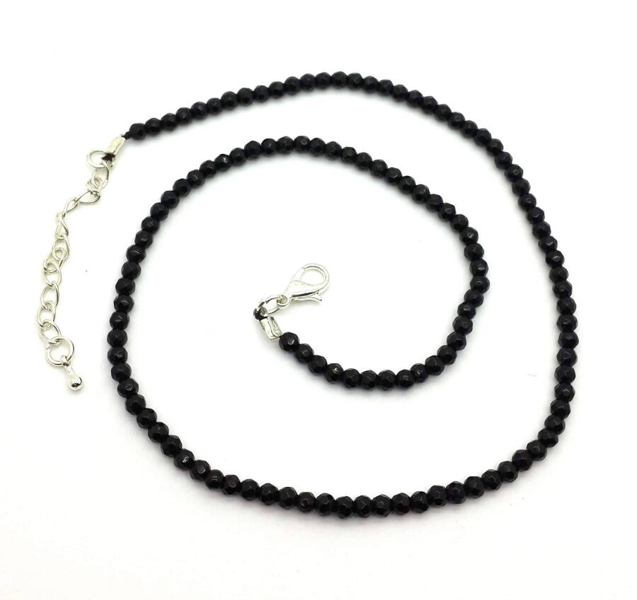 Black Onyx Stone Necklace for Women - 8