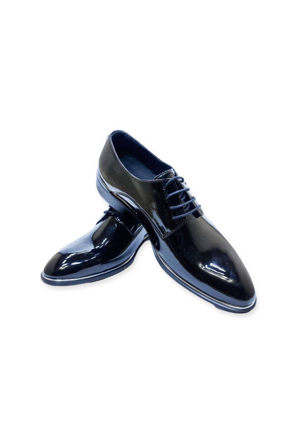 Black Patent Leather Classic Men's Dress Shoe - 1