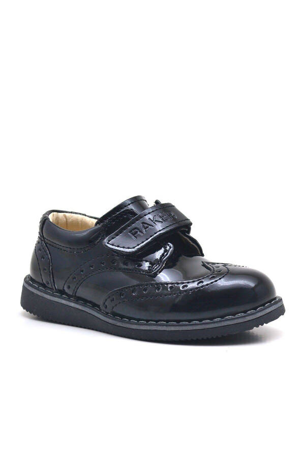 Black Patent Leather Velcro Everyday Baby Boy Shoes - 13