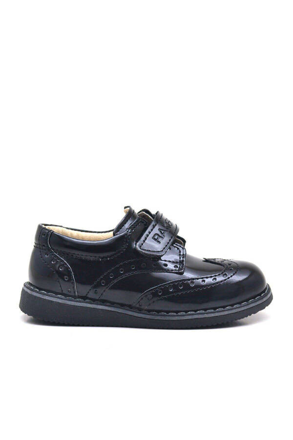 Black Patent Leather Velcro Everyday Baby Boy Shoes - 2