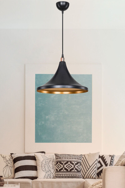 Black Pendant Chandelier Bedroom Living Room Kitchen Hall Lamp - 1