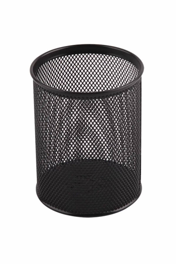 Black Perforated Metal Pencil Holder - 1