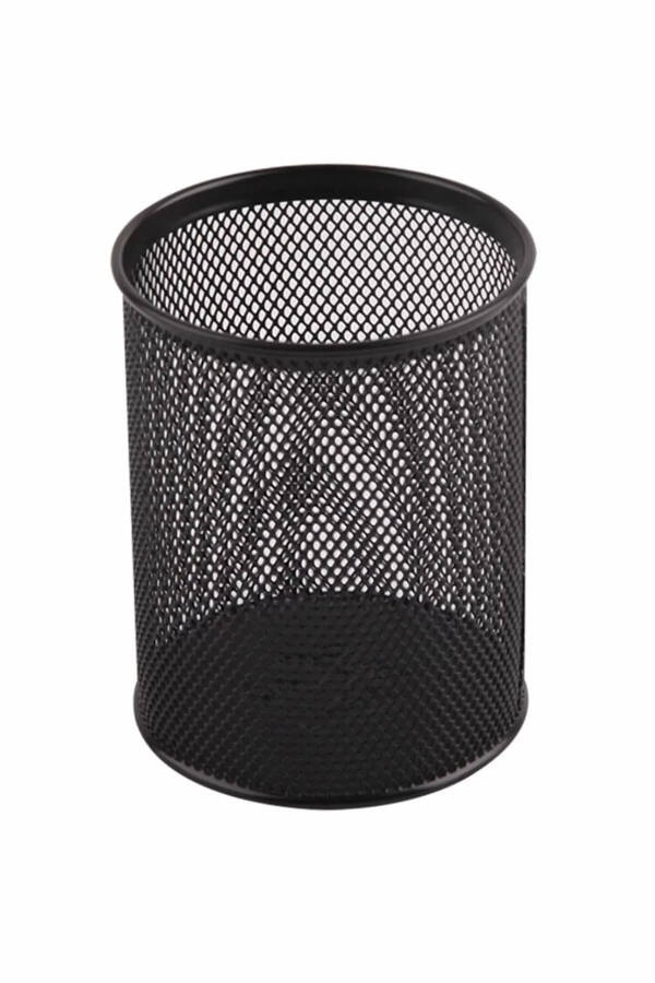 Black Perforated Metal Pencil Holder - 2