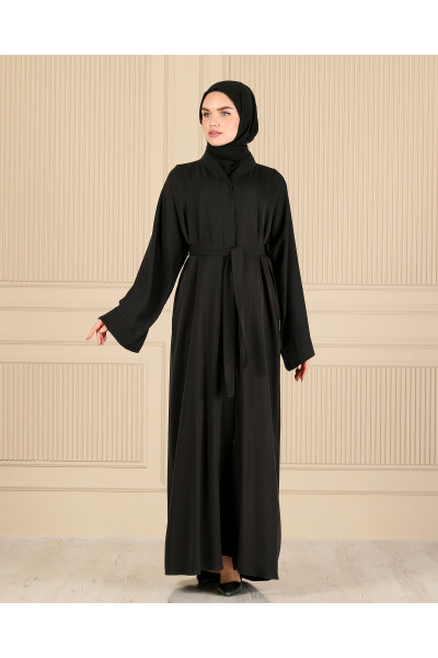 BLACK PLAIN SIMPLE FERAJE & ABAYA - 2