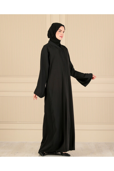 BLACK PLAIN SIMPLE FERAJE & ABAYA - 5