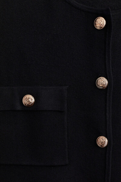 Black pocket detailed cardigan - 7