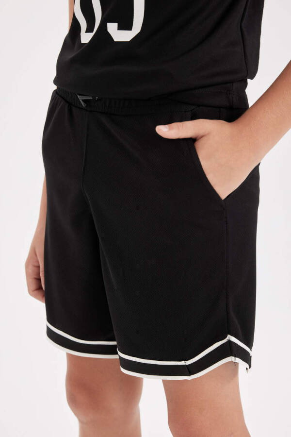 Black Printed Boys Shorts - 5