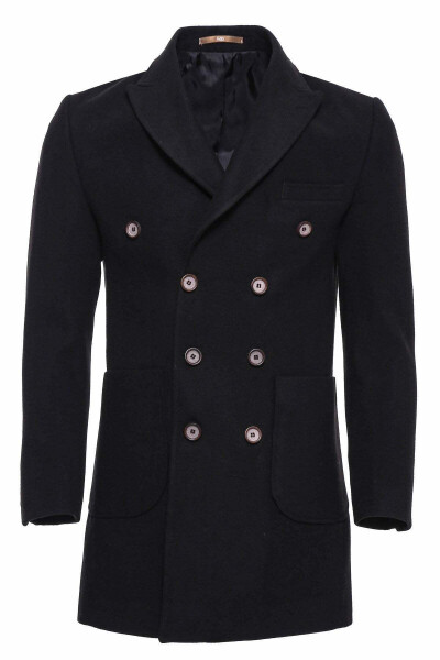 Black short men's coat by Wessi - 1