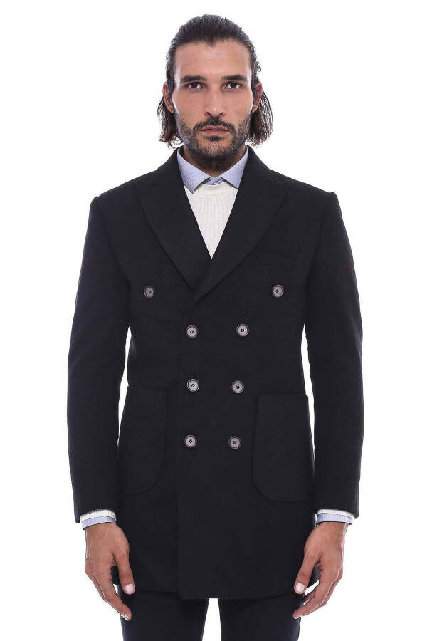 Black short men's coat by Wessi - 2