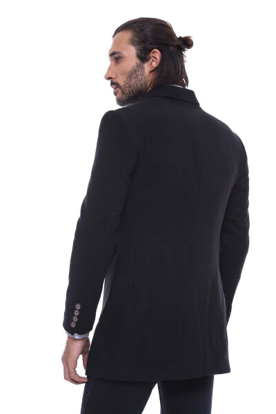 Black short men's coat by Wessi - 4