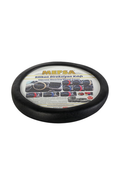 Black Silicone Steering Wheel Cover - 2