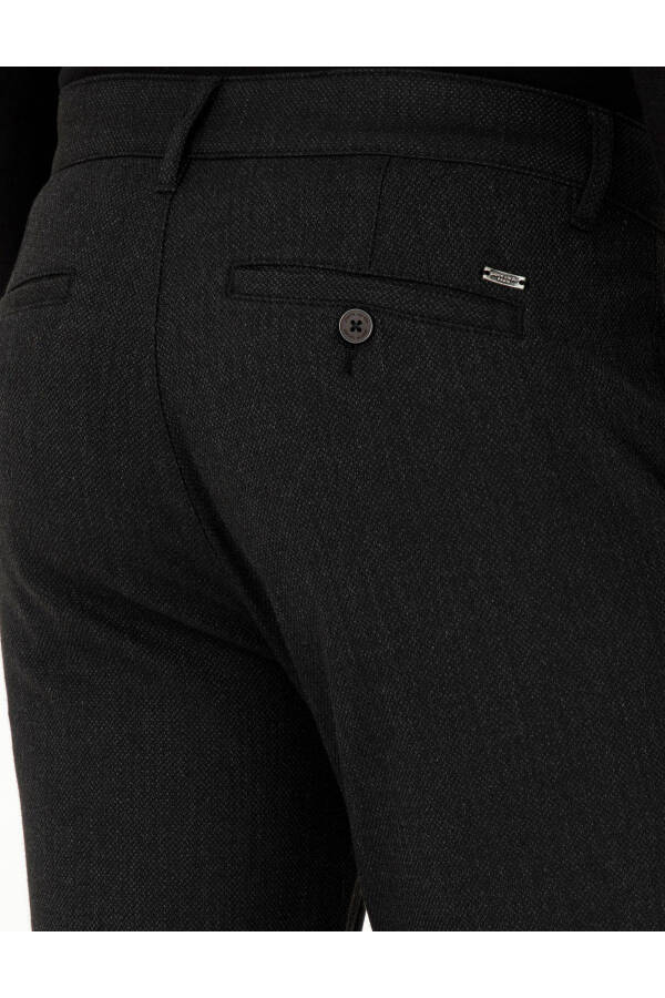 Black Slim Fit Canvas Trousers - 12