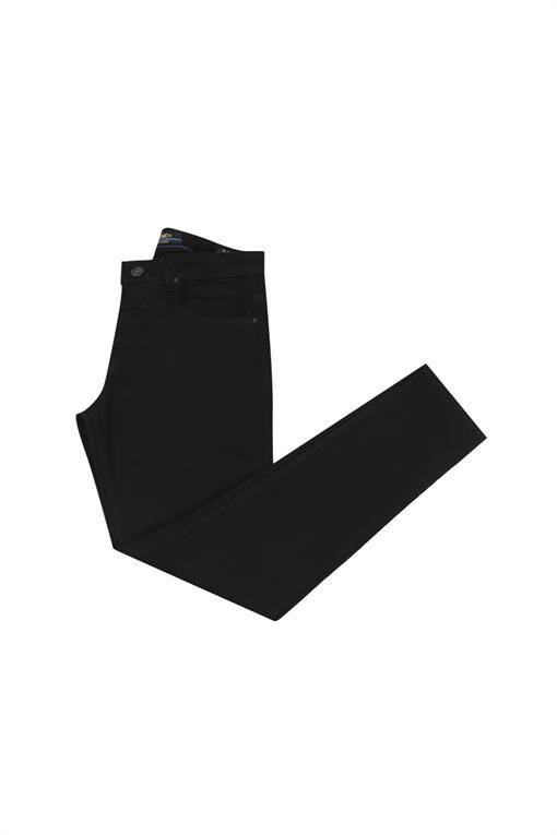 Black Slim Fit Cotton Jean Pants - 5