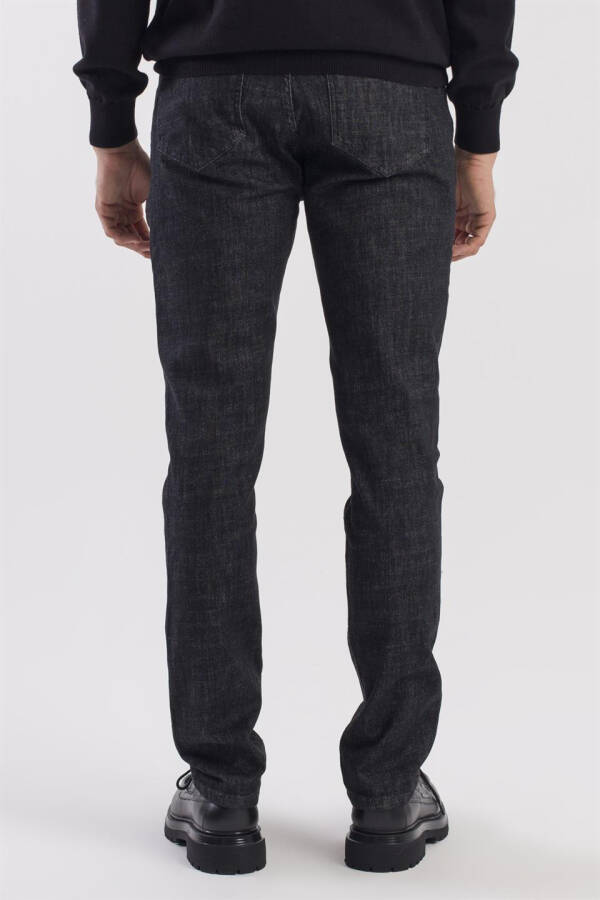 Black Slimfit Cotton Washed Jean Denim Pants - 4