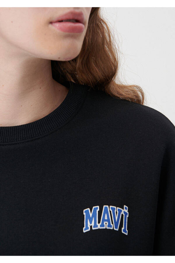 Black Sweatshirt with Logo Print 1611600-900 - 30