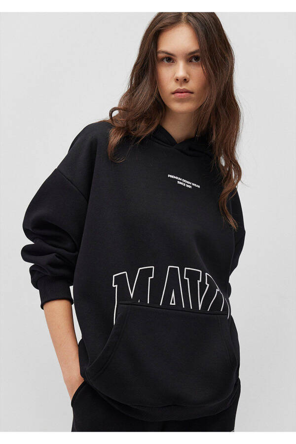 Black Sweatshirt with Logo Print 1s10149-900 - 19