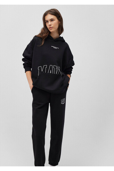 Black Sweatshirt with Logo Print 1s10149-900 - 14