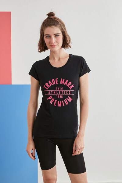 Black T-shirt for Women - 1