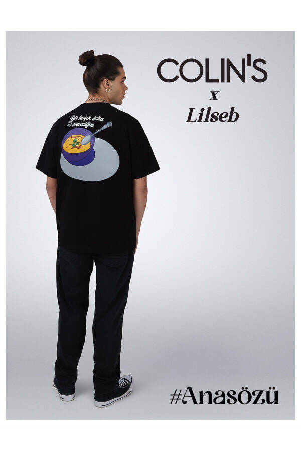 Black T-shirt with UNISEX Lilseb Slogan - 5