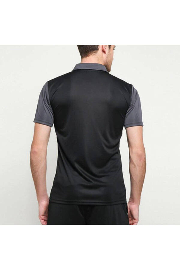 Black Teamgoal 23 Sideline Polo collar T-shirt with Dry-cell technology. - 3