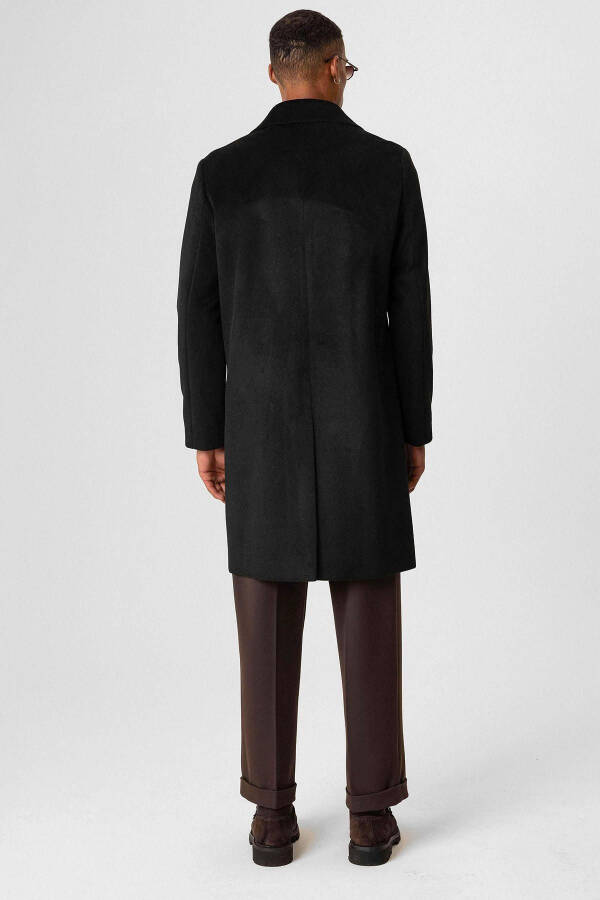 Black textured men's coat - 6