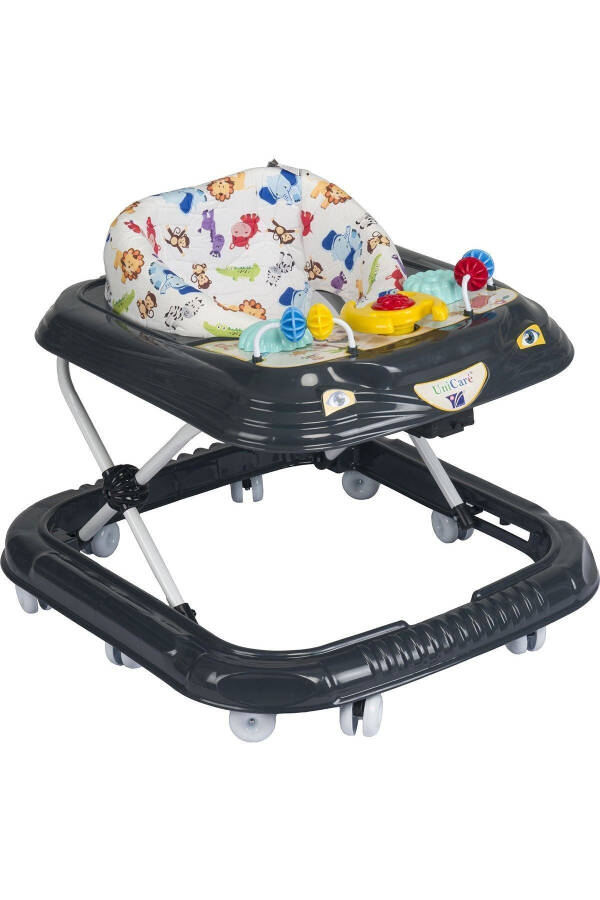 Black Toy and Horn 3-Stage Spider Baby Walker with Seat - 1