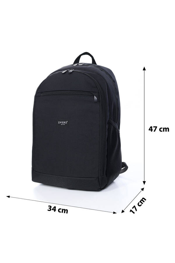 Black Waterproof 3 Compartment Daily Backpack - 8