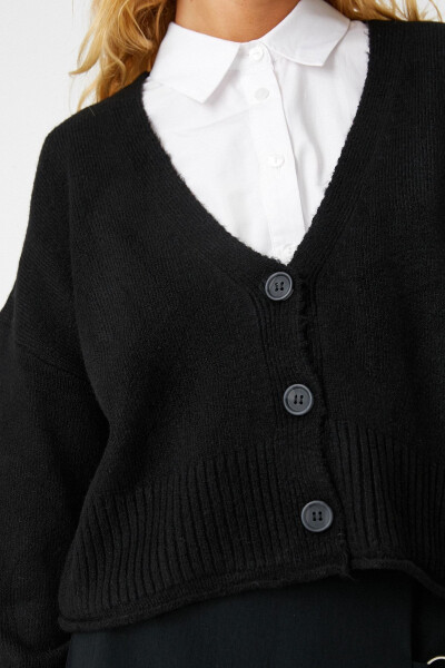 Black Women's Cardigan 3WAL90080HT - 5