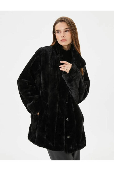 Black women's coat - 1