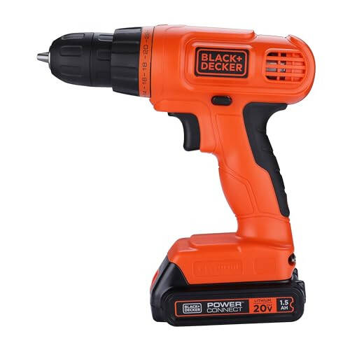 BLACK+DECKER 20V MAX POWERCONNECT Cordless Drill/Driver + 30 Piece Bits and Drivers Kit (LD120VA) - 8