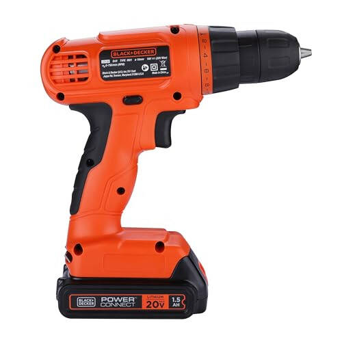 BLACK+DECKER 20V MAX POWERCONNECT Cordless Drill/Driver + 30 Piece Bits and Drivers Kit (LD120VA) - 14