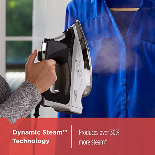 BLACK+DECKER Allure Digital Professional Steam Iron, D3060, на 30% больше пара, точный наконечник, подошва из нержавеющей стали, функция вертикального пара - 3