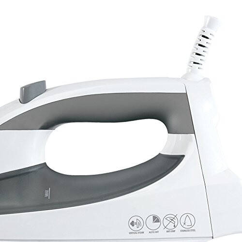 BLACK+DECKER Black & Decker F976 Quickpress Iron with Smart Steam Technology, White/Silver - 6