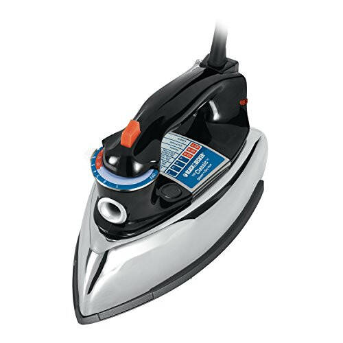 BLACK+DECKER Klasik Ütü, Alüminyum Taban, Buharlı veya Kuru Ütüleme, 7 Sıcaklık Ayarı, Damlama Önleyici, 1100 W, Siyah - 7