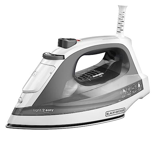 BLACK+DECKER Light ‘N Easy Compact Steam Iron, IR1020S, Stainless Steel Soleplate, Spray Mist, Anti-Drip, Auto Shutoff - 1