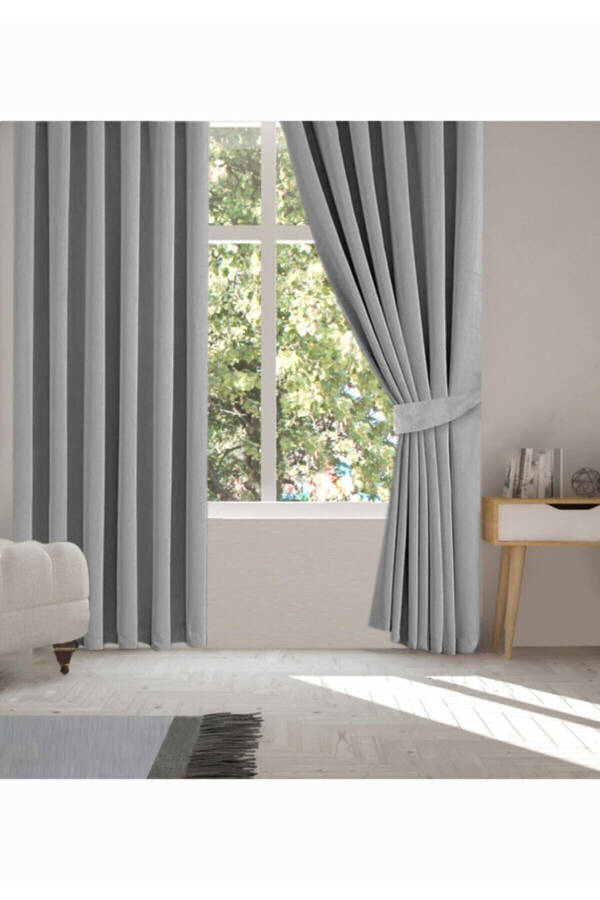 Blackout Dimout Curtain Pileless - Light Grey - 9