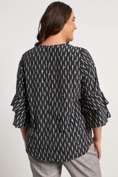 Blouse with Ruffled Sleeves - 6