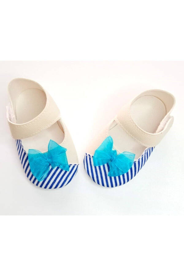 Blue Bow Baby Girl Shoes - 1